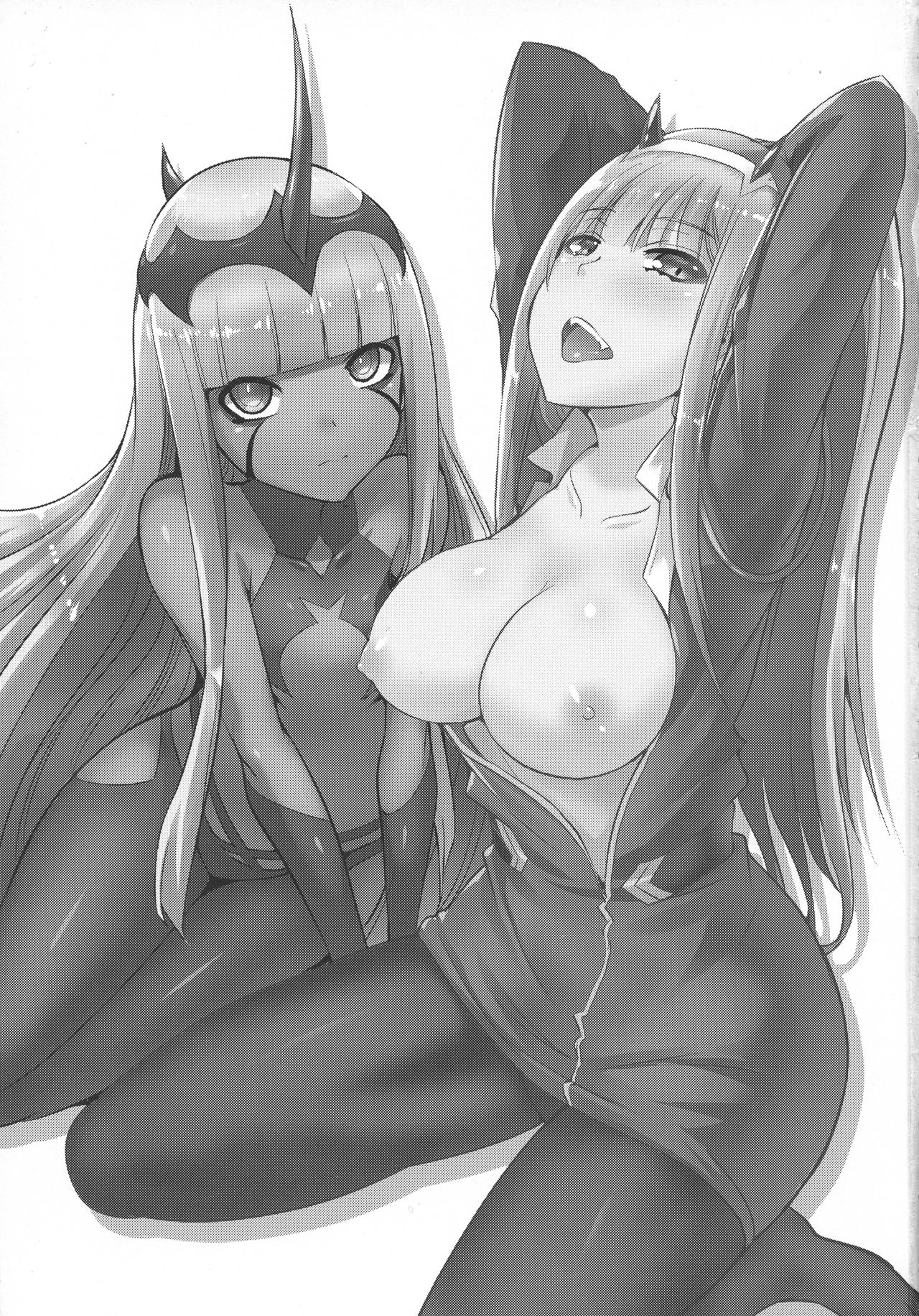 [日本漫画] (C94) [Once Only (Nekoi Hikaru)] Darling in the One and Two (DARLING in the FRANXX)  单本,3P,连裤袜,单男,口交,群P,暗黑皮肤#[17P]-2