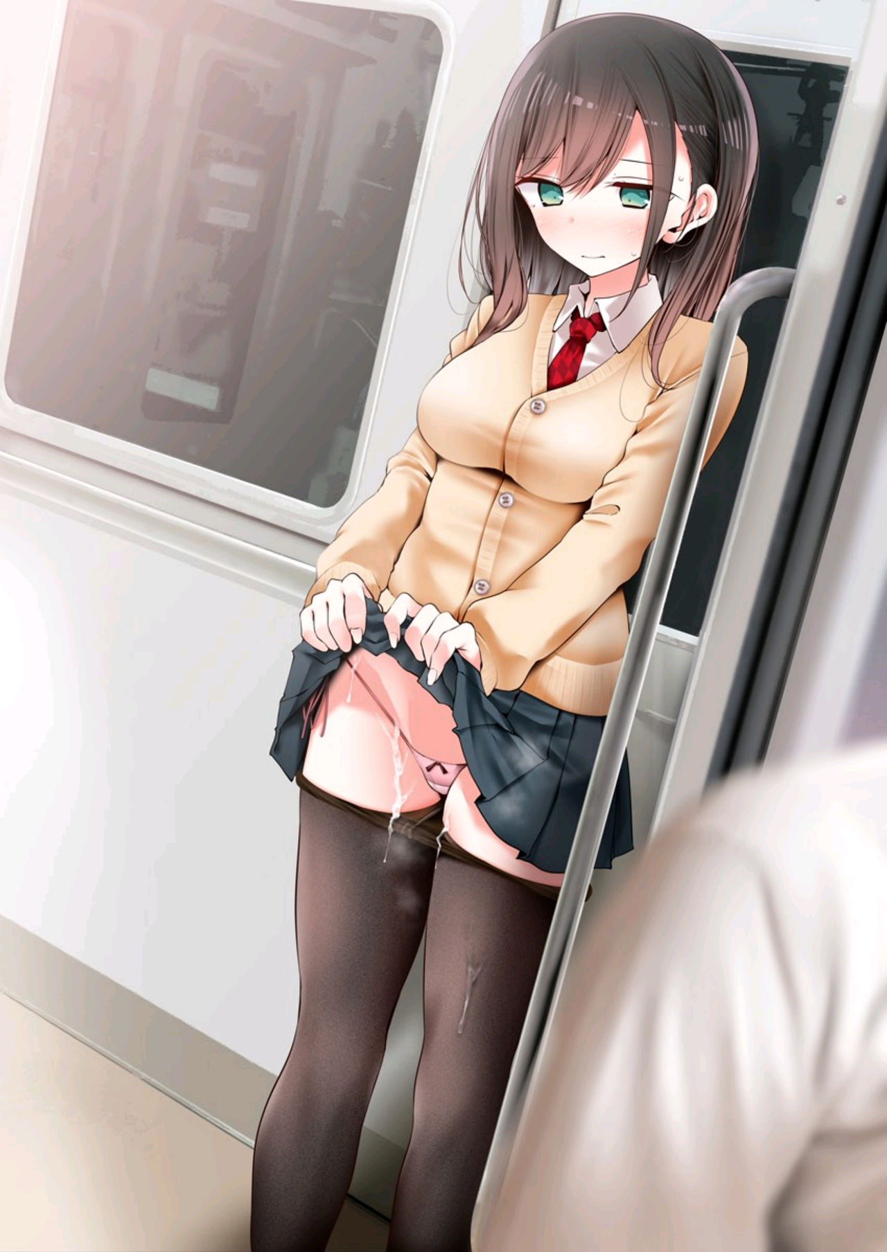 [日本漫画] [Oouso] Tsuukin Densha de Pantsu o Misete Kuru JK ga Ita no de Hametemita 1  单本,单女,女学生制服,连裤袜,单男#[28P]-3