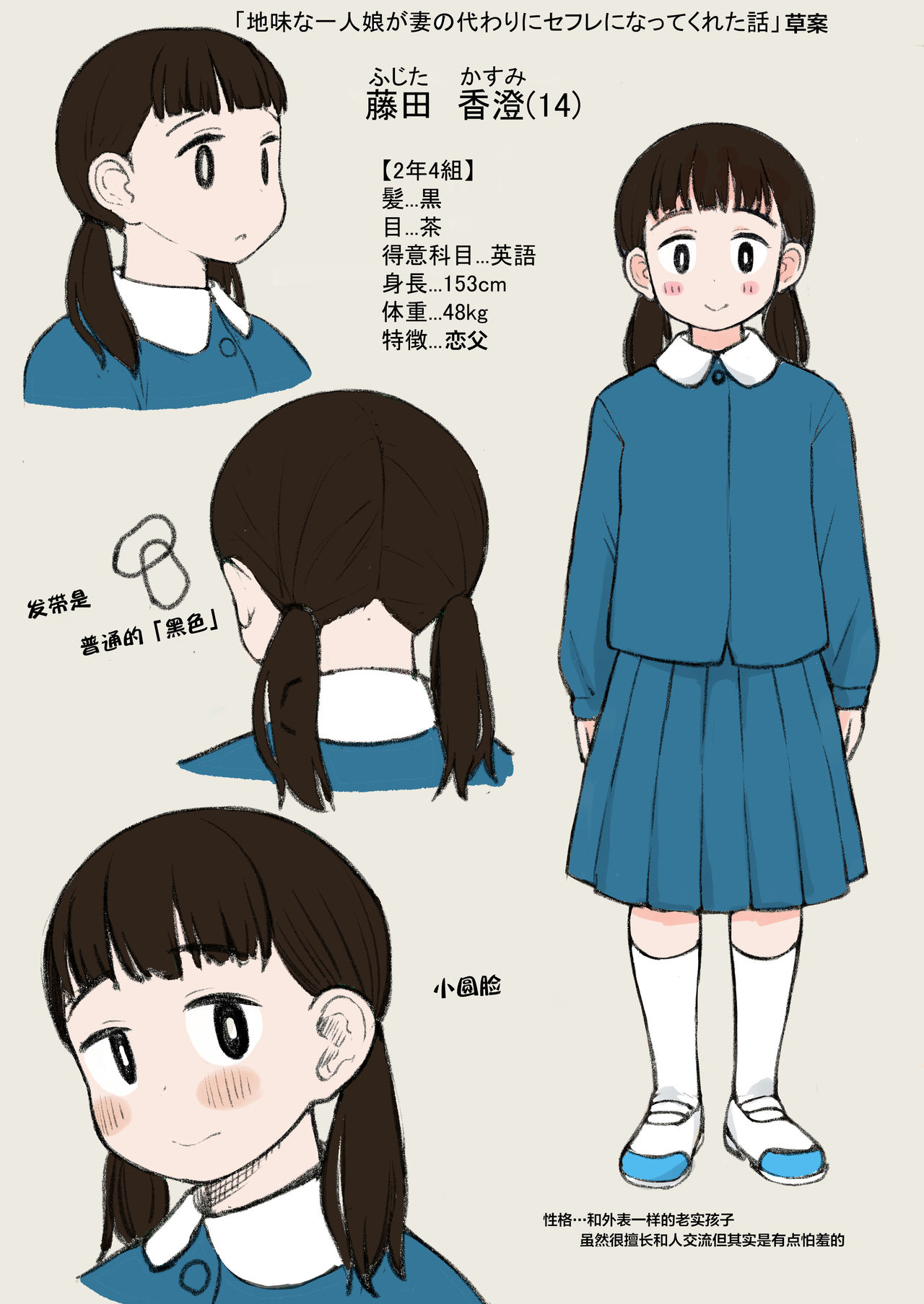 [日本漫画] (C96) [Tekokids (Leonard 16sei)] Jimi na Hitorimusume ga Tsuma no Kawari ni SeFri ni Natte kureta Hanashi   单本,萝莉,单女,女学生制服,单男,丝袜#[57P]-55