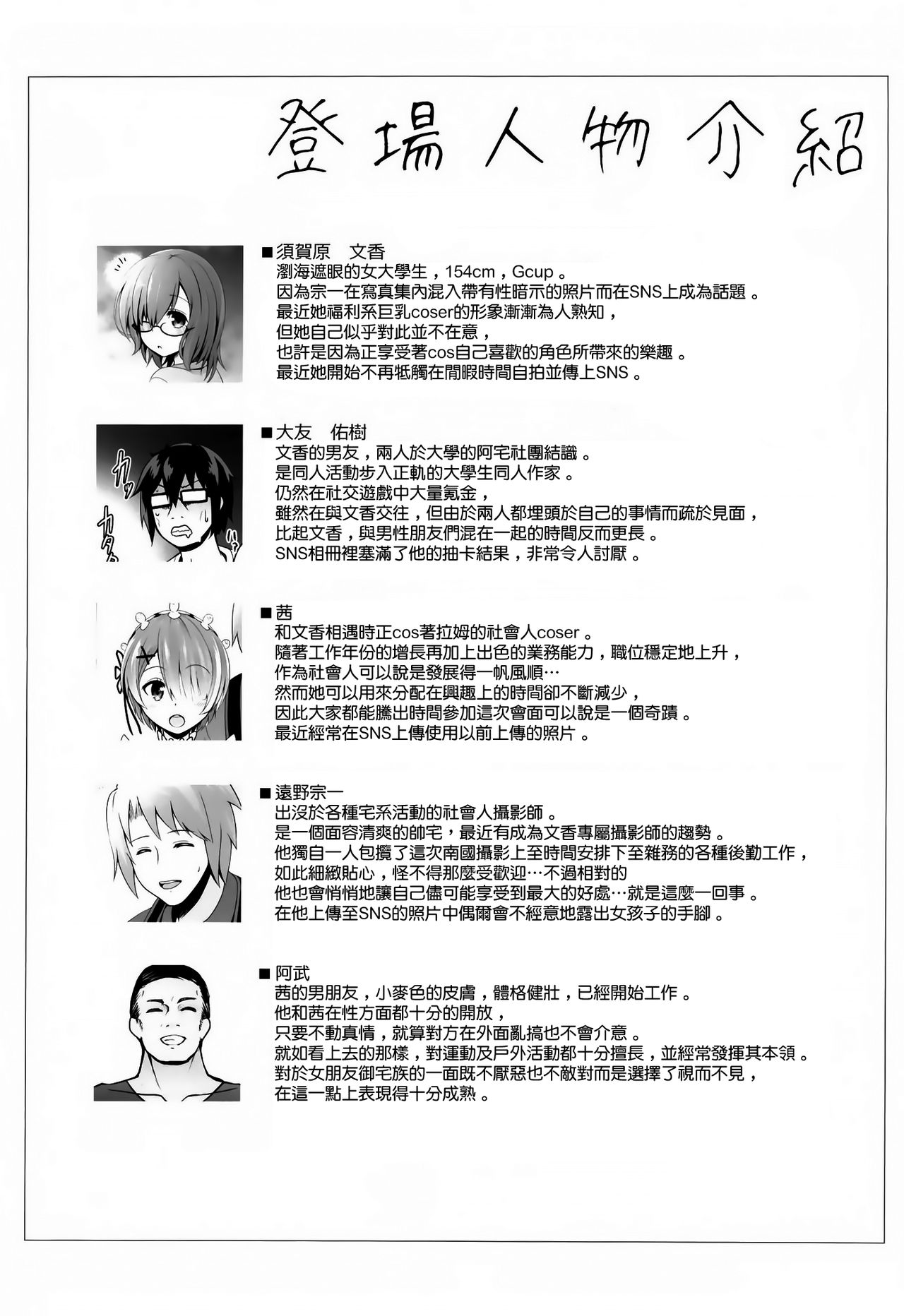 [日本漫画] (COMIC1☆14) [SSB (Maririn)] Shinya no Hotel-nai Mizugi Satsuei - Kareshi Fuzai no Cosplay Chakui Rankou (  单本,NTR,女学生制服,群P,丝袜#[26P]-4