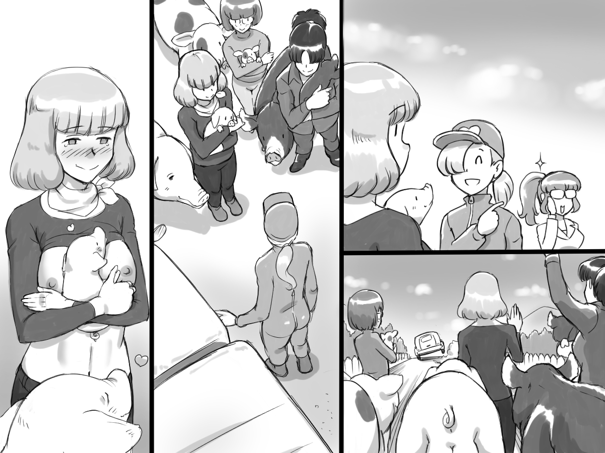 [日本漫画] [pink-noise (Mizuiro Megane)] Doubutsu Noujou - 3-biki no Kobuta-chan Hen   单本,内射中出#[64P]-60