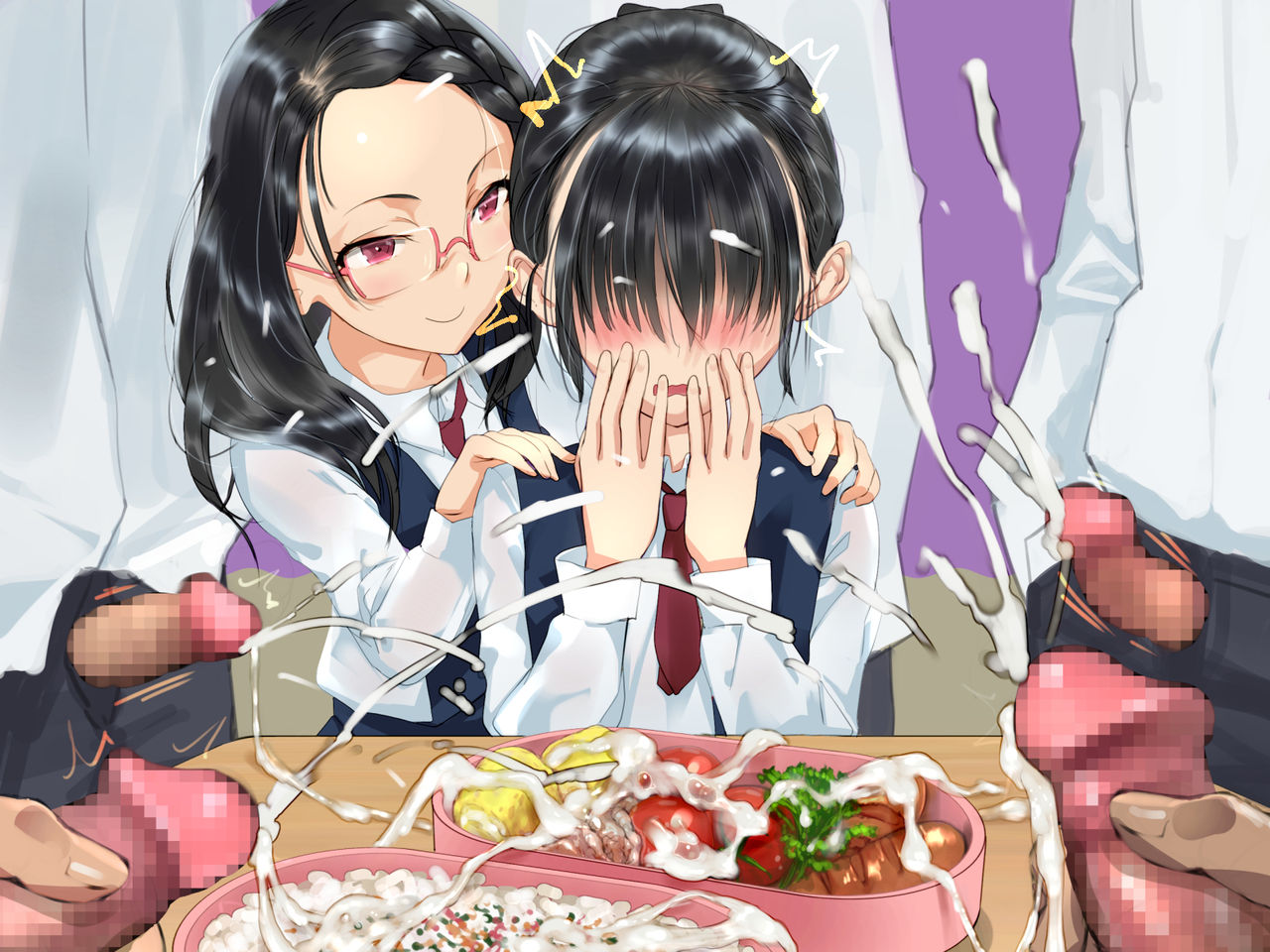 [日本漫画] [Chitei no Nikuya] Gakkou de ShokuSe.  來去學校大吃一精  单本,眼镜,女学生制服,连裤袜,口交#[48P]-28