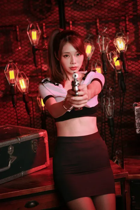 [爱美足] NO.110 凯西 黑丝女警cos 高跟美腿外拍 街拍#[77P]-11