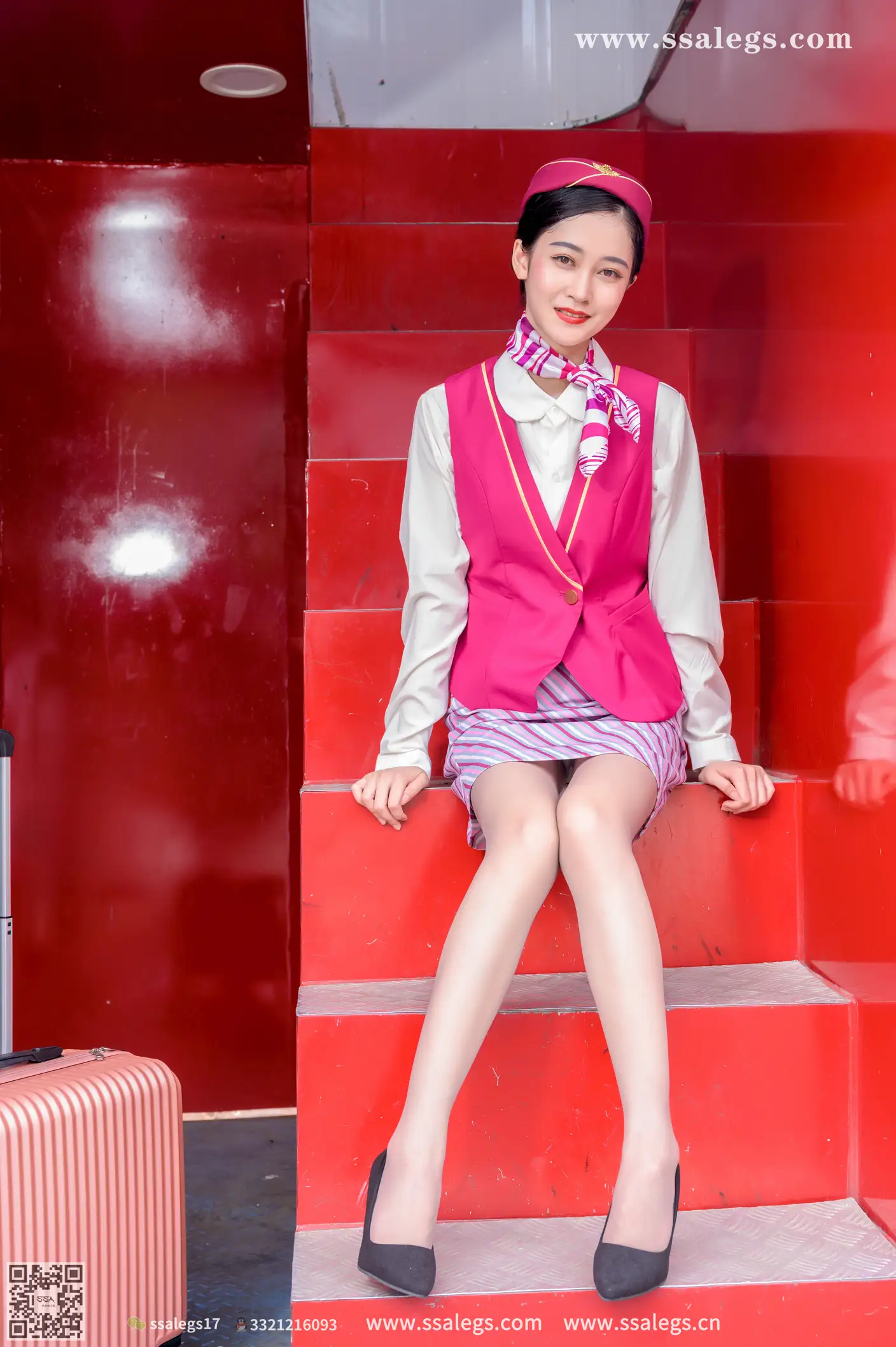[Mzsock] NO.435 Her stewardess dream (top) silk club#[127P]-3
