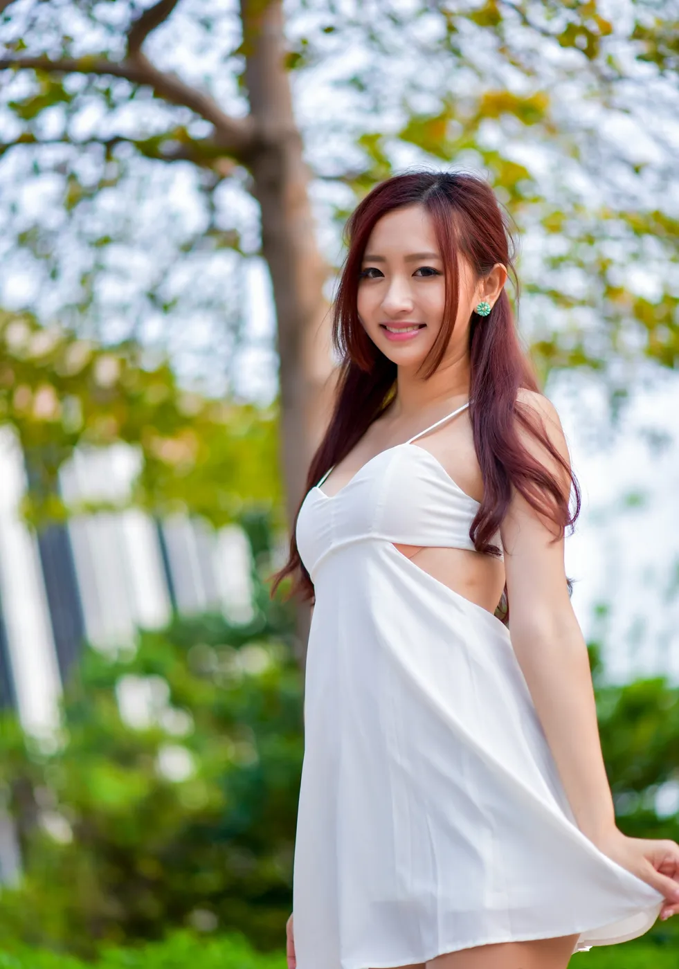 [爱美足] NO.175 名婷 露背吊带连衣短裙丝袜凉高美腿 街拍#[67P]-47