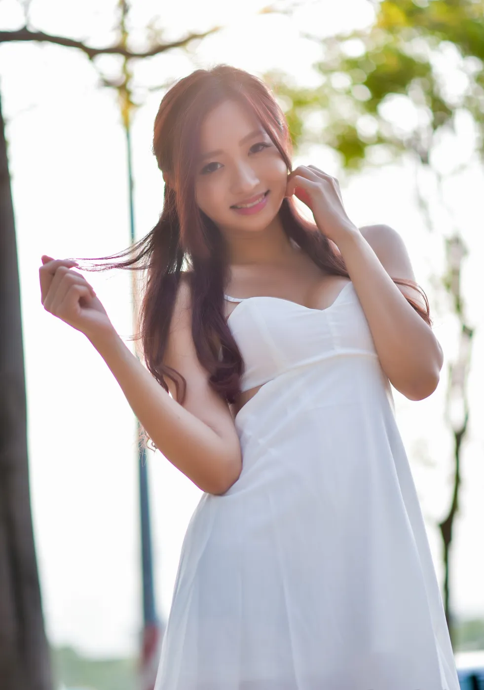 [爱美足] NO.175 名婷 露背吊带连衣短裙丝袜凉高美腿 街拍#[67P]-3