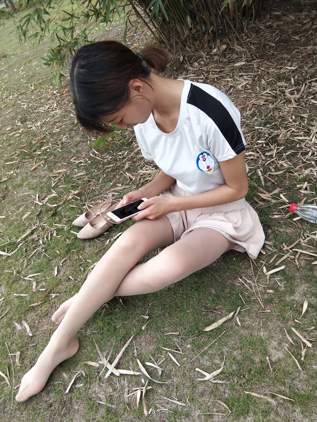 [爱美足] NO.016 肉丝绑带平底鞋 街拍#[24P]-6