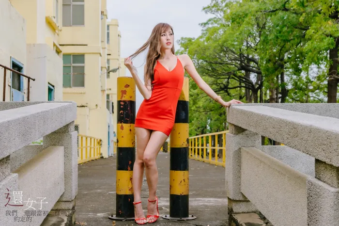 [爱美足] NO.047 艾比 紅連衣短裙 高跟美腿外拍 街拍#[106P]-5