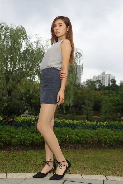 [爱美足] NO.093 長腿美模 Shuk Man 短裙 高跟美腿外拍 街拍#[101P]-16