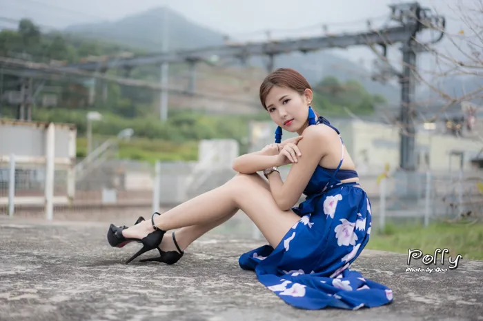 [爱美足] NO.052 Polly 高衩長裙 高跟美腿旅拍 街拍#[60P]-6
