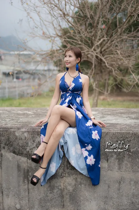 [爱美足] NO.052 Polly 高衩長裙 高跟美腿旅拍 街拍#[60P]-6