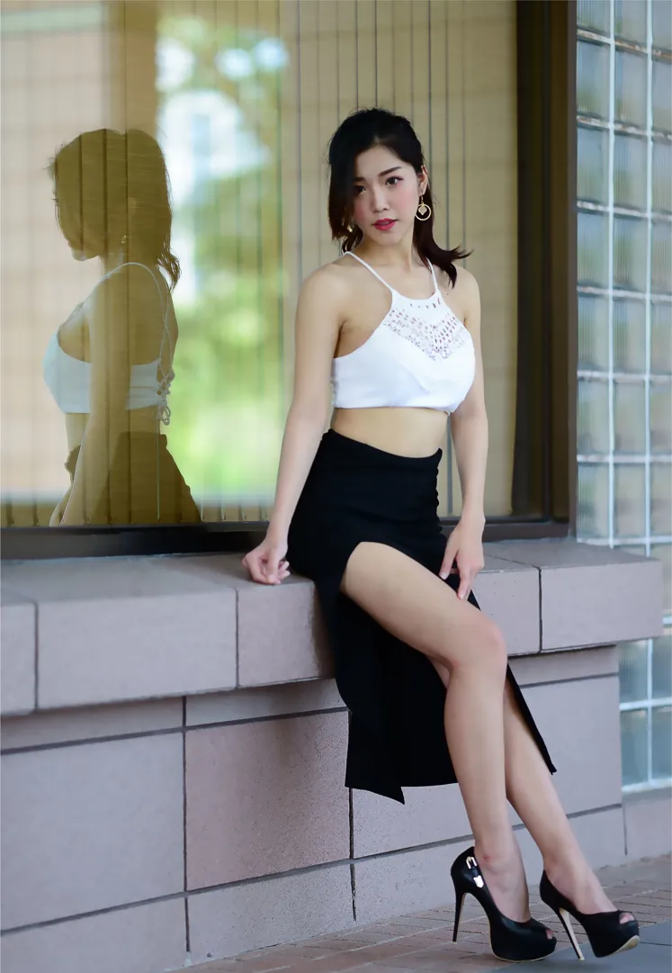 [爱美足] NO.162 莎莎 露肚高叉长裙高跟美腿 街拍#[105P]-10