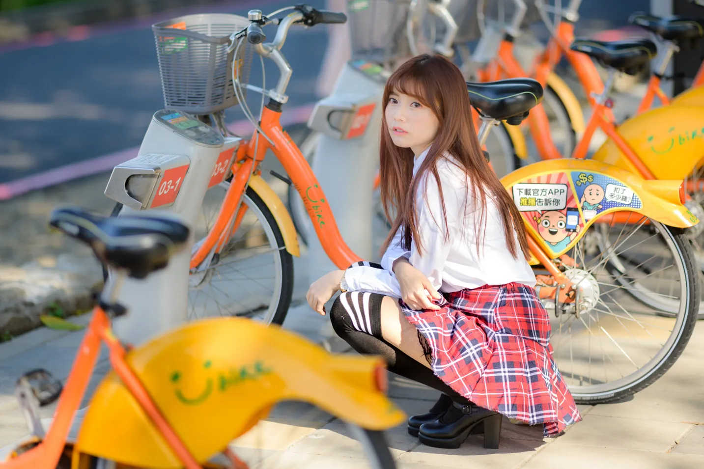 [Mzsock] NO.233 Student uniform high heels street photography#[105P]-6