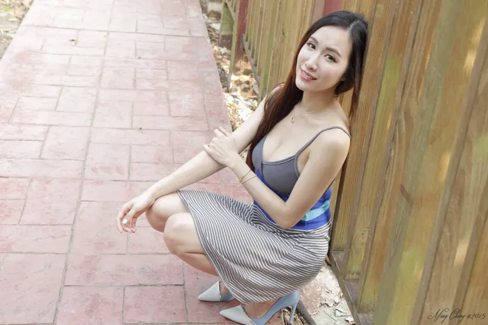 [爱美足] NO.048 Dora妍希 飄逸洋裝 高跟美腿外拍 街拍#[51P]-48