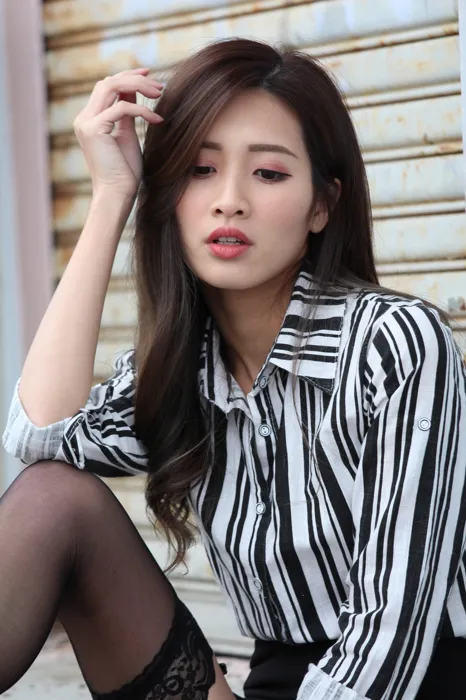 [爱美足] NO.025 长腿美模 张筱 性感黑丝外拍 街拍#[93P]-3