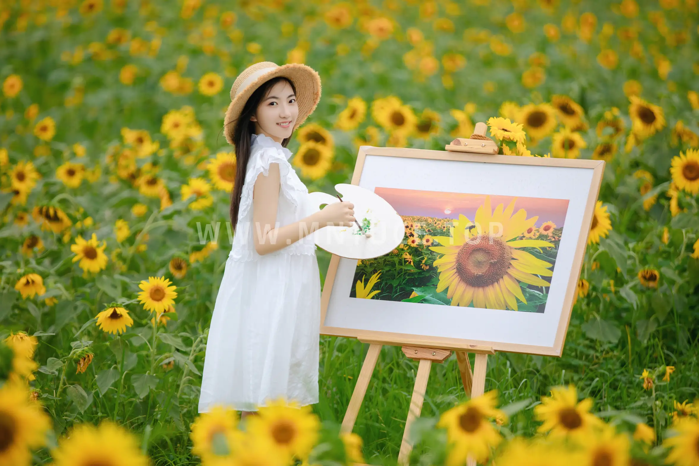 [艺图语] 2022.08.22 Vol.1766 – 向日葵女孩 栗子#[22P]-8