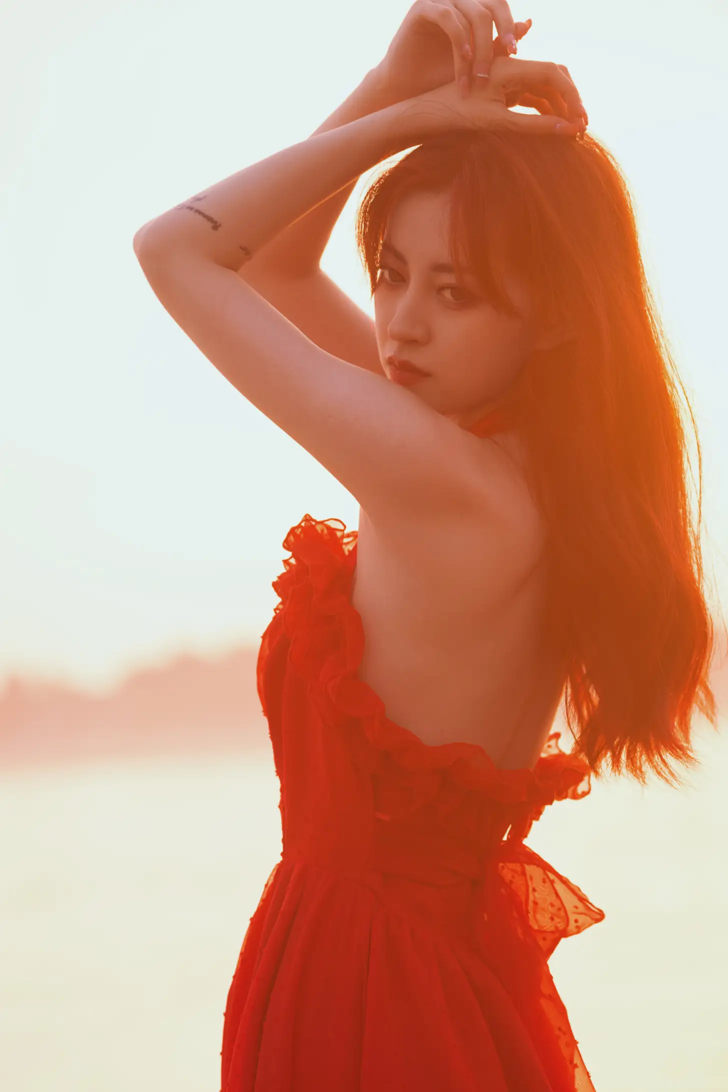 [艺图语] 2022.09.02 Vol.1849 – 海边夕阳和红裙女孩 壹萱-#[33P]-3