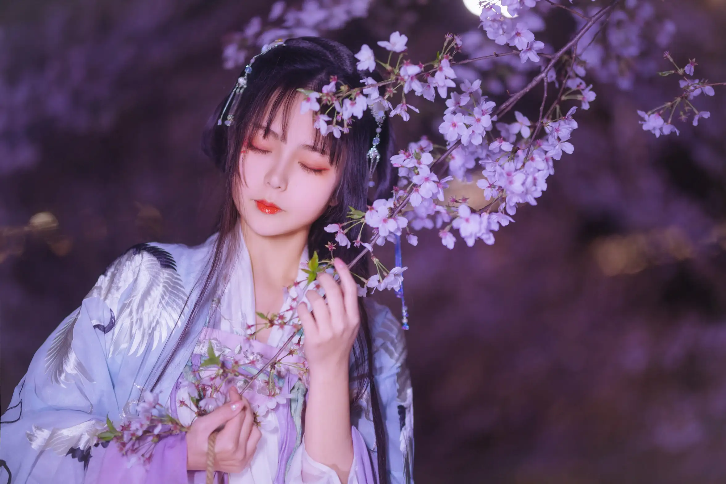 [艺图语] 2022.08.10 Vol.1673 – 夜樱 阡墨红尘#[20P]-14