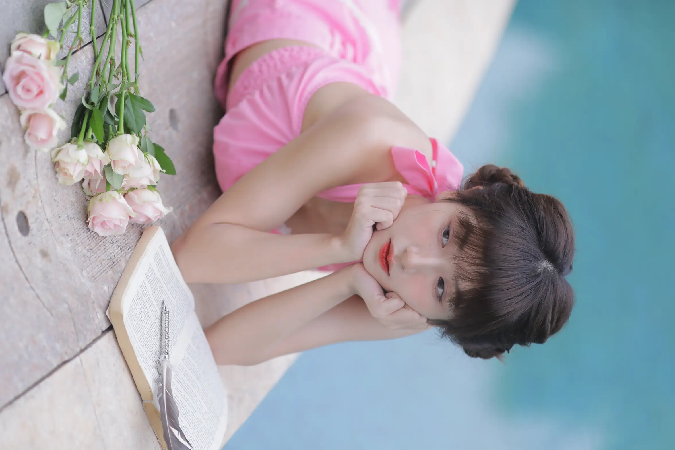 [艺图语] 2022.11.21 Vol.2488 粉色背带裤#[32P]-4