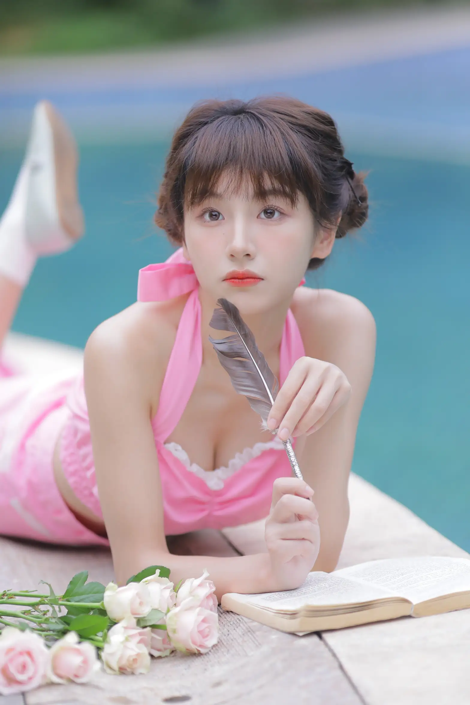 [艺图语] 2022.11.21 Vol.2488 粉色背带裤#[32P]-6