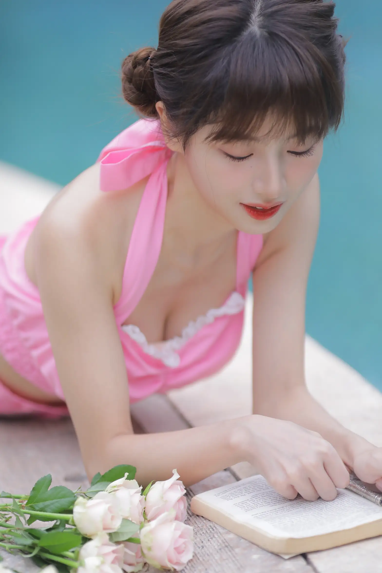 [艺图语] 2022.11.21 Vol.2488 粉色背带裤#[32P]-10